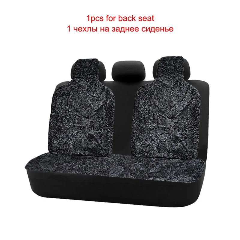 Black 1pc back seat AUTOROWN Накидки из вьющейся овчины Универсальные чехлы на сиденье авто Аксессуары для интерьера машины Всесезонный Автонакидки из натуральной овчины Автотовары Мягкие и комфортные авточехлы Lada Granta Mazda Nissan - Название цвета: Black 1pc back seat