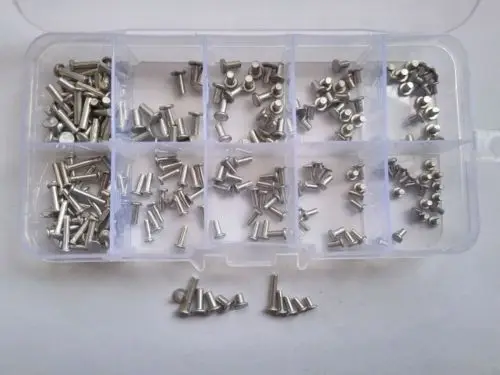 220 шт. набор алюминиевых заклепок с плоской головкой M2/M2.5|rivet stud|rivet banglerivet clutch |