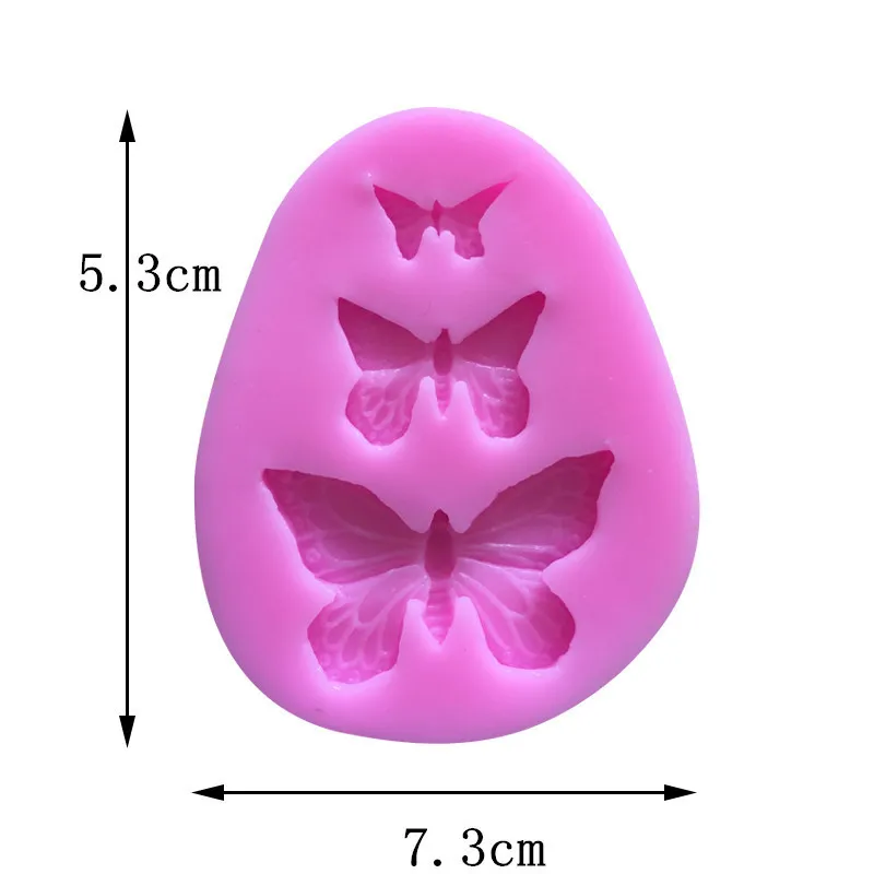 В форме бабочки Fondant (сахарная) силиконовая форма для выпечки в цветка мыла и