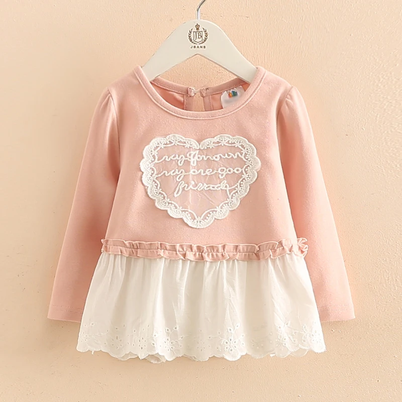 PatPat/Милая весенне осенняя одежда с буквенным принтом и аппликацией в виде сердца