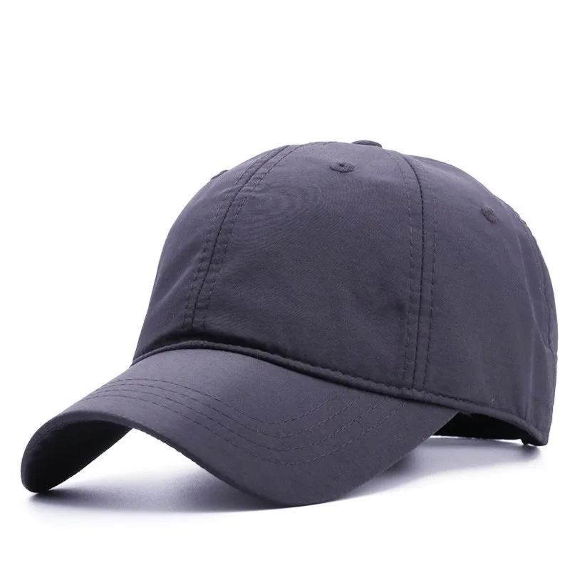 plain gray Мужская кепка большого размера, летняя мужская кепка, сетчатая Кепка, Мужская кепка, быстро сохнет, s M 55-60 см L 60-65 см - Цвет: plain gray
