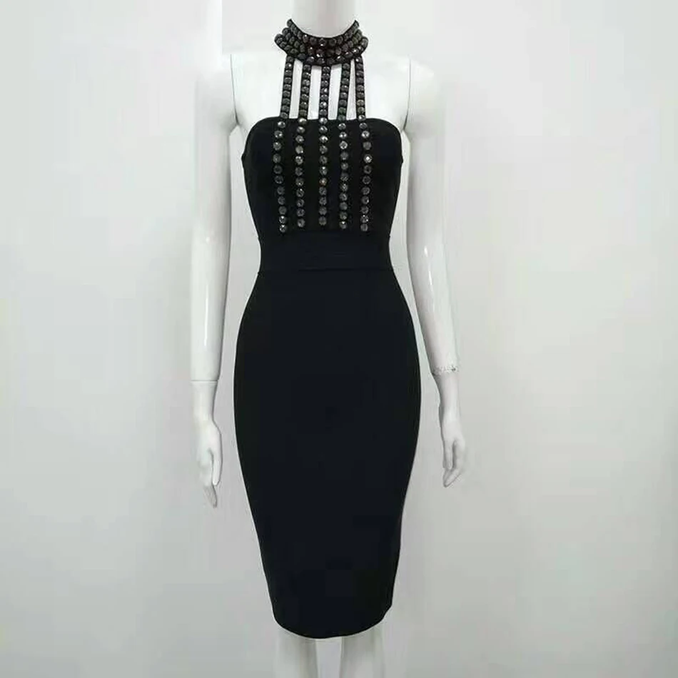 2019 летнее Новое Женское роскошное платье ручной работы с бусинами бретельками