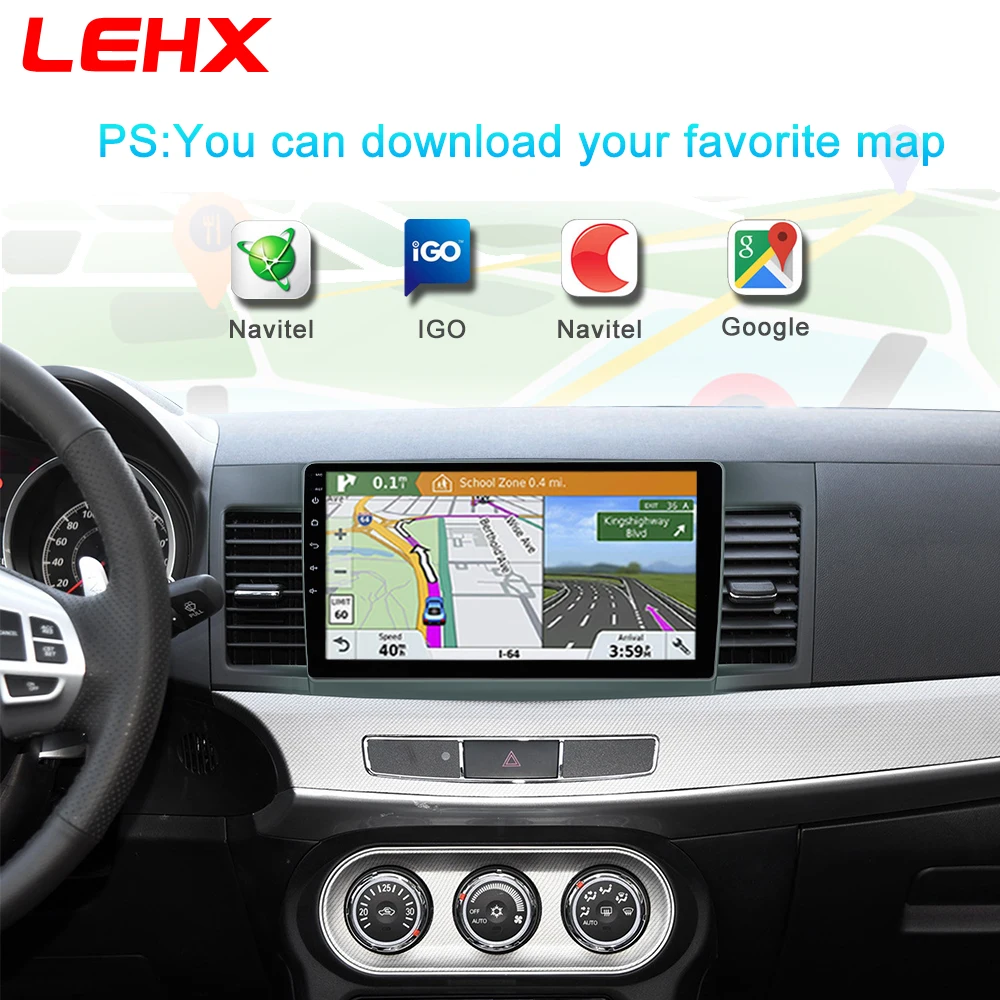 Автомобильный Android 8,1 автомобильный dvd мультимедиа для MITSUBISHI LANCER 10,1 дюймов 2 DIN Gps навигация Радио Видео Аудио плеер