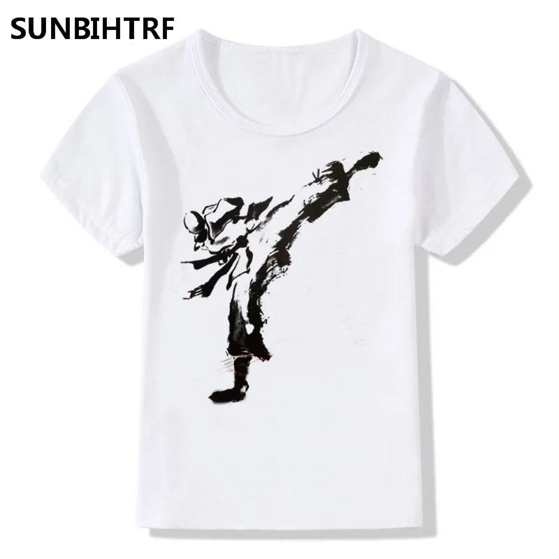 2018 Детские крутые футболки с принтом тхэквондо для больших девочек и мальчиков