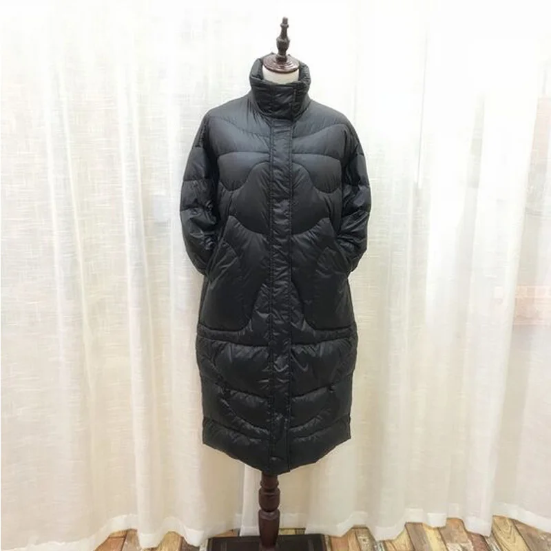 Куртка женская теплая белая длинная большого размера 2018|Женские пуховики| |