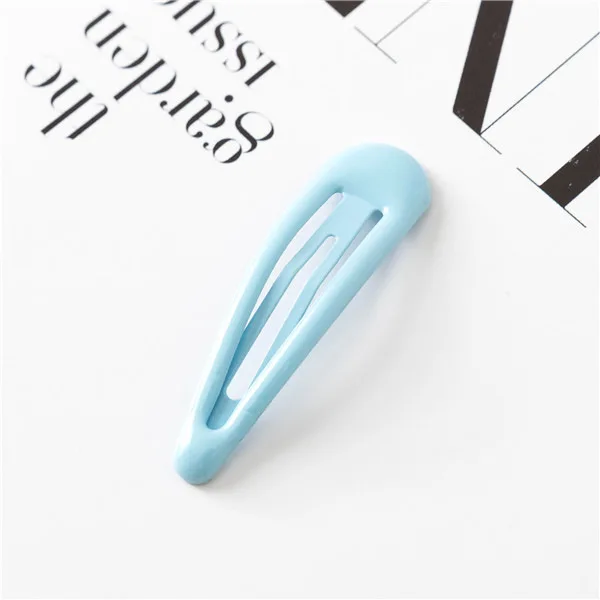 11 light Blue 2 шт./лот, милые цветные, яркие, эмалированные, яркие цвета, заколки для волос, не скользят, заколки-пряжки для волос для девочек, детей, HC102 - Цвет: 11 light Blue