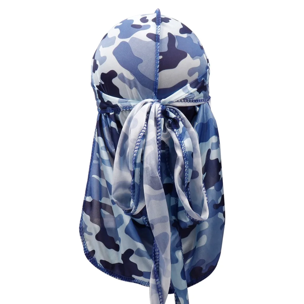 Аксессуары для волос, камуфляжные банданы Durag, повязка на голову, шапки для мужчин и женщин, длинный хвост, Пиратская шапка, волнистая, Ду ДУ, раг, тюрбан, головной убор