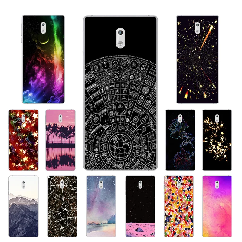 Soft TPU For Nokia 3 Cover Nokia3 Silicone Back Disk Printing Phone Cases 5.0 inch |