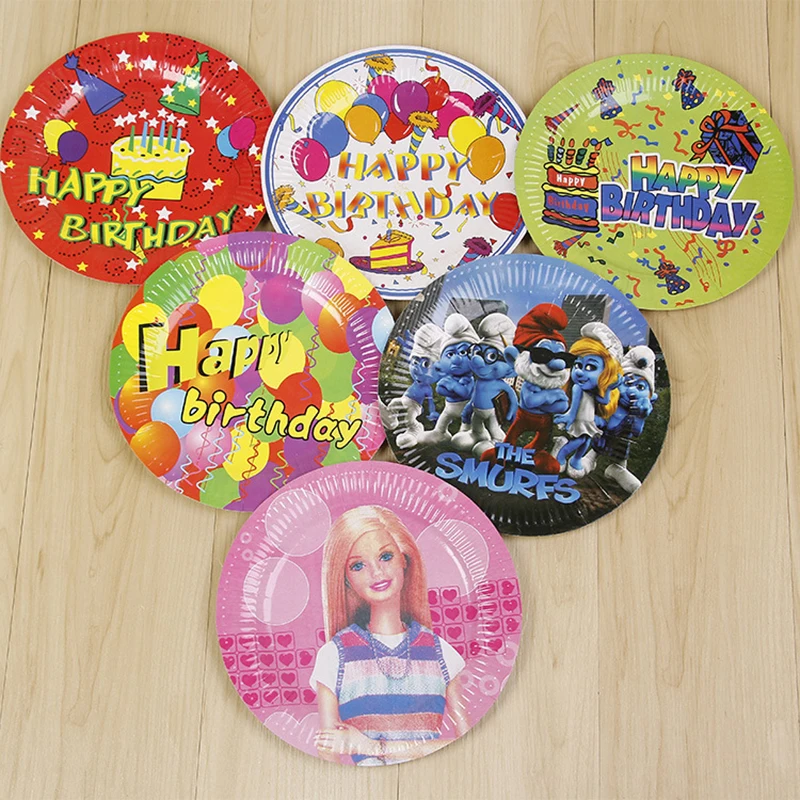 10 шт. 7 дюймов тарелка Детская день рождения для мультфильма торт лоток партии