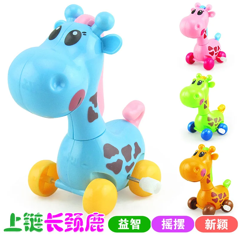 Deer 1 шт. самолет Заводной милый мультфильм Животные заводные игрушки для детей Форма собаки модель автомобиля игрушка ребенок подал подарок для детей - Цвет: Deer
