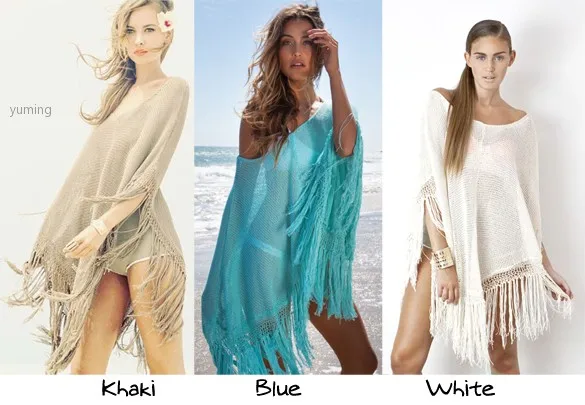 Новинка твердые женщины летучая мышь нерегулярные подол кисточка пончо кабо