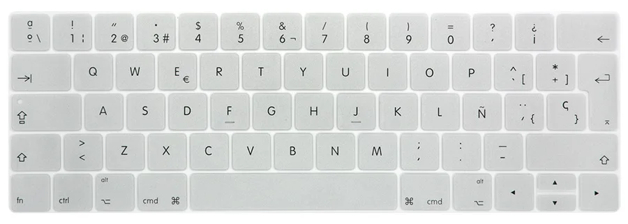 Серебристый Европейская раскладка испанская клавиатура чехол для нового Macbook Pro 13 15 дюймов с сенсорной панелью A1706 A1707 A1989 A1990 силиконовая защитная кожа - Цвет: Серебристый