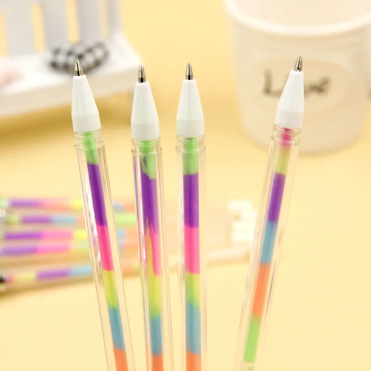 1 шт. креативная гелевая ручка с кристаллами 6 цветов|rainbow gel pen|gel pencolor pen |