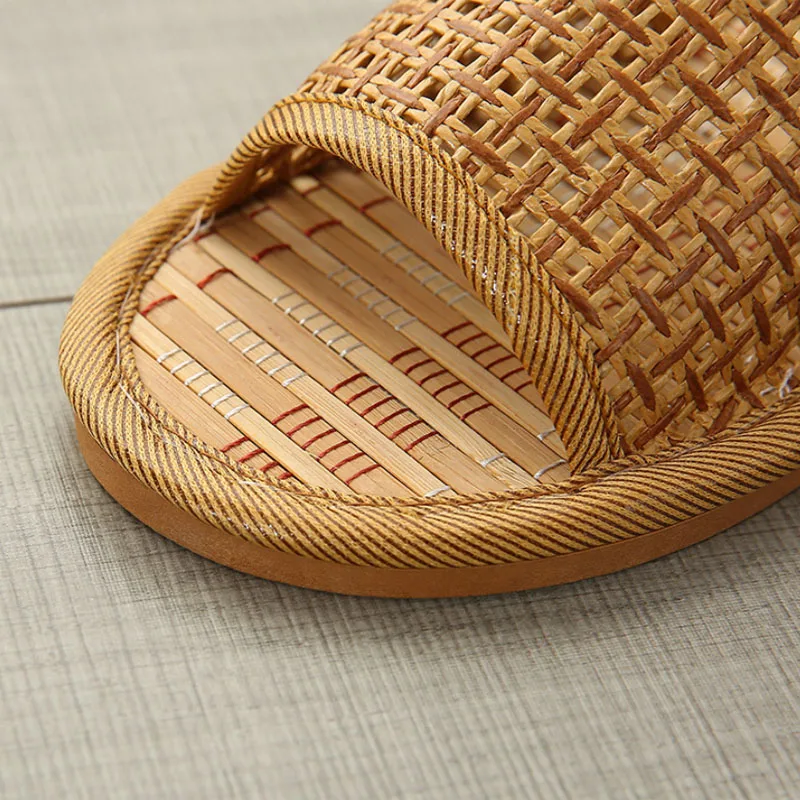 Женские летние тапочки подошва из ЭВА с бамбуковым ковриком унисекс сандалии