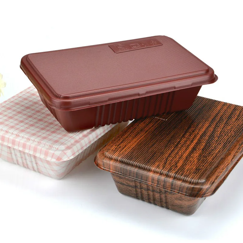 100 шт. 800 мл одноразовая пластиковая упаковочная коробка для отходов утепленные