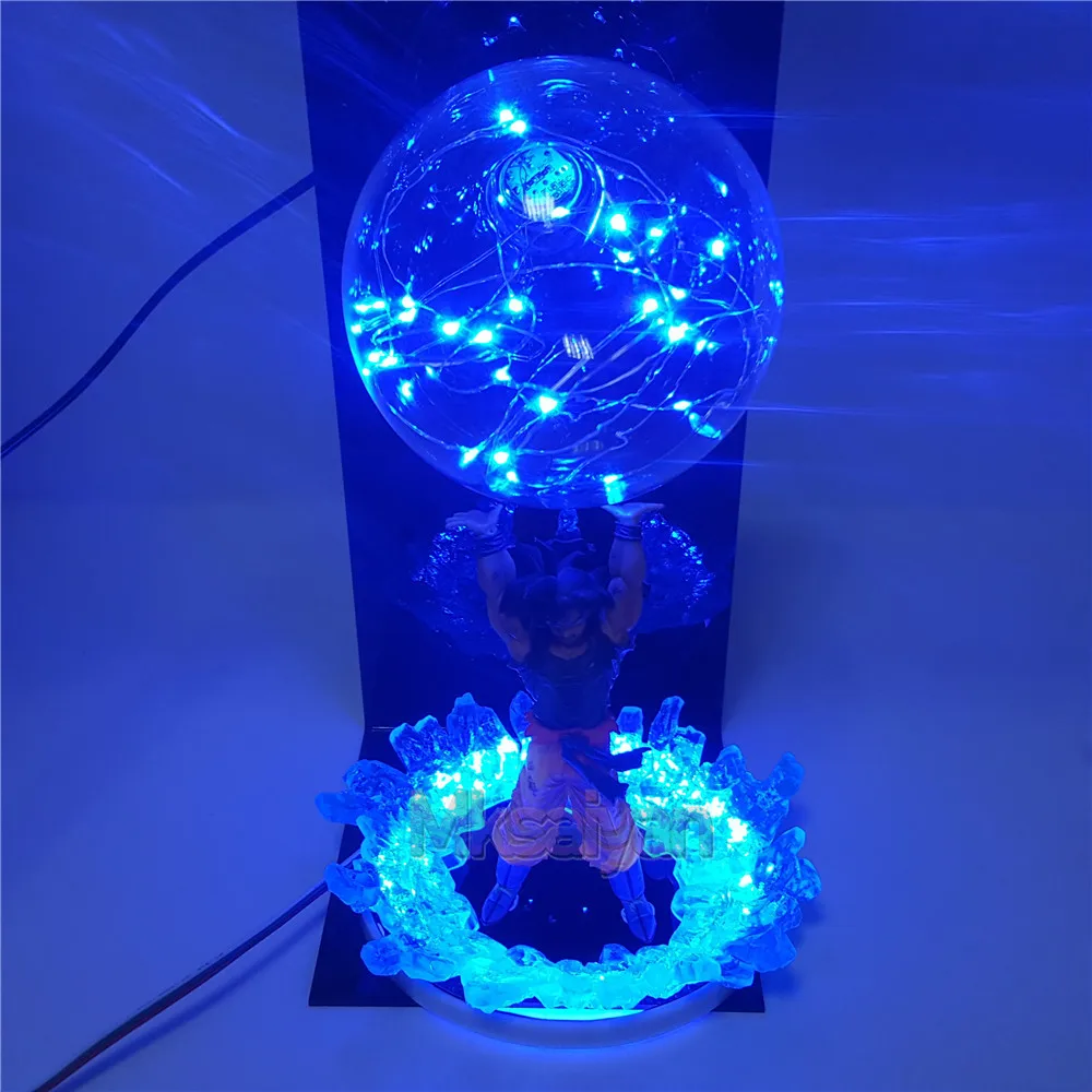 

Dragon Ball Z Action Figures Sun Goku Spirit Bomb Kamehameha DIY LED Lamp Anime DBZ Super Saiyan Goku Figurine Toys Collectible