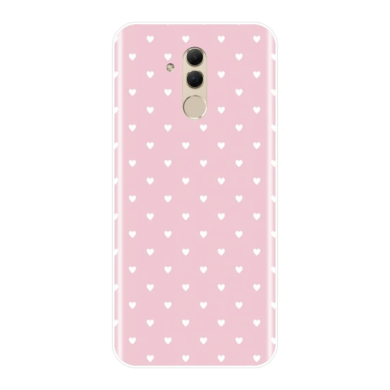 Задняя крышка для Huawei Mate 20 10 9 Lite в горошек сердце любовь розовый красный