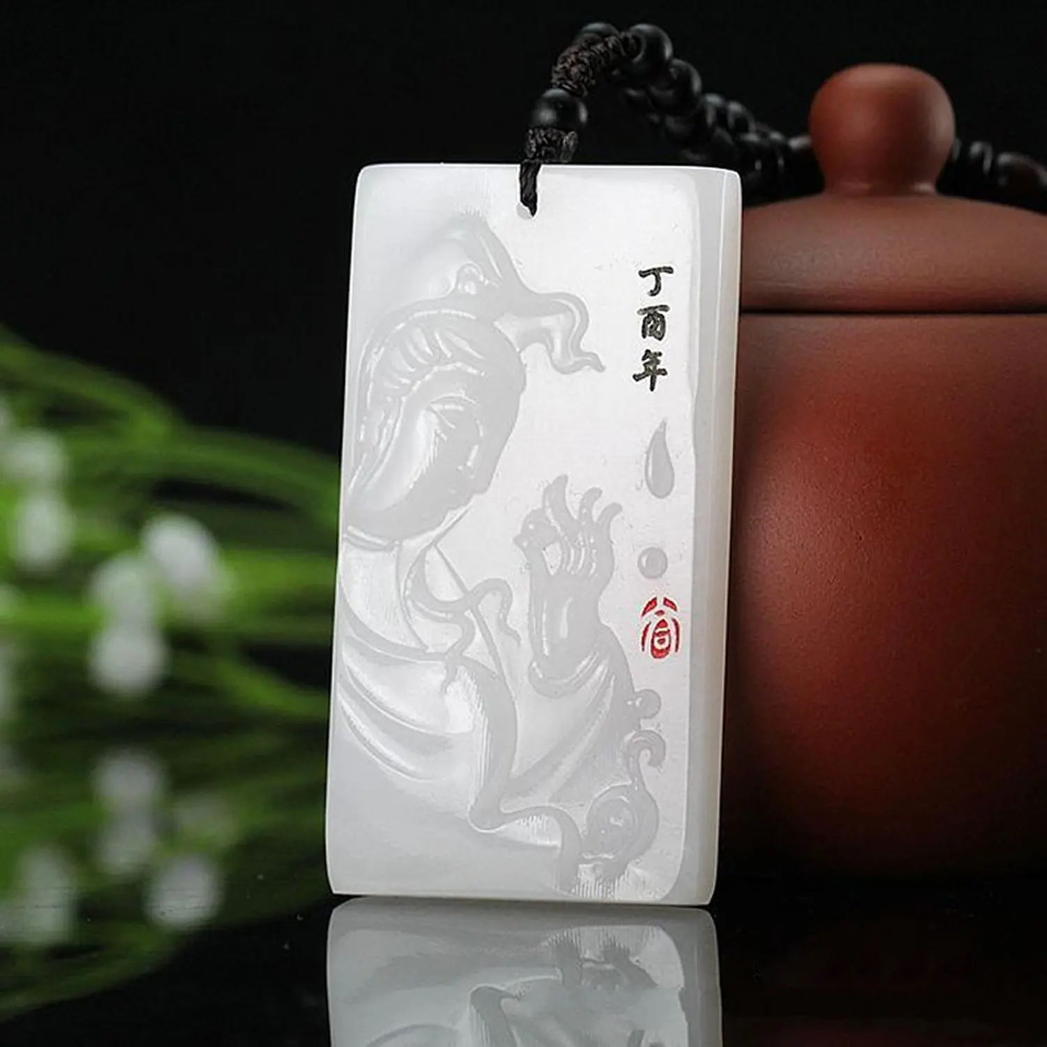 Ювелирные изделия Koraba из чистого камня ручной работы натуральный белый нефрит