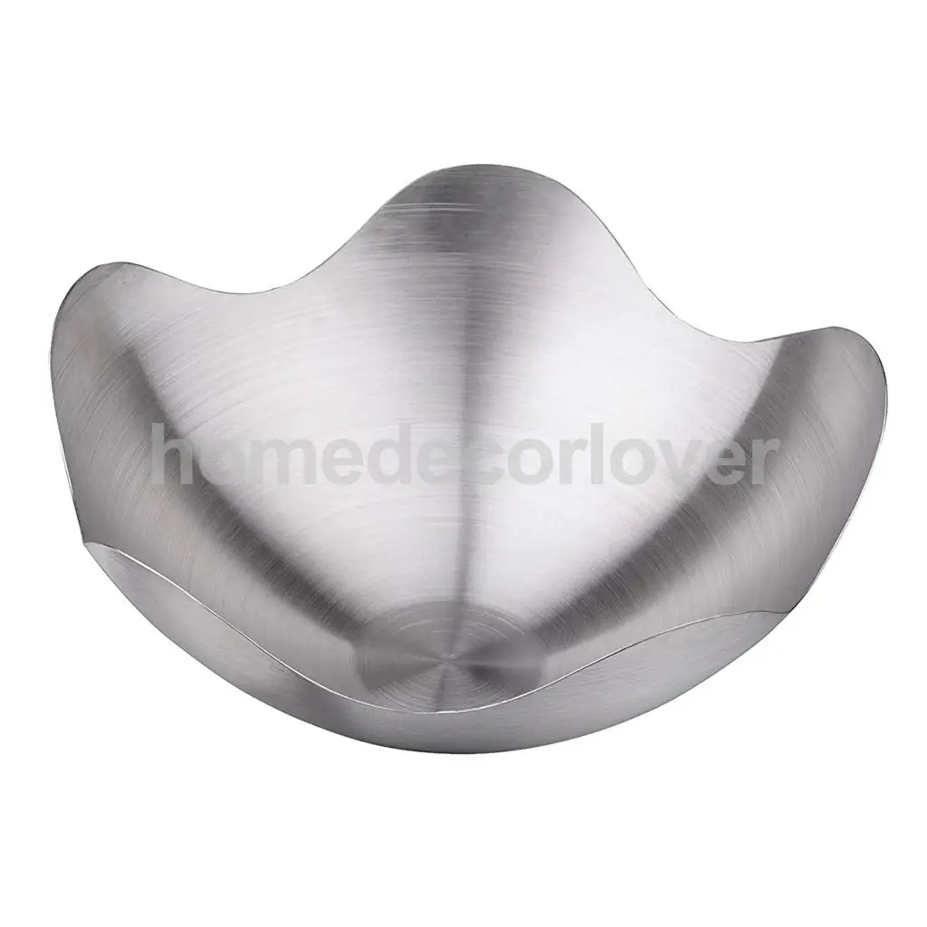 Фруктовая чаша из нержавеющей стали в форме лотоса Сервировочная волны