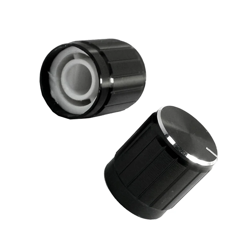 2 шт. Нескользящие ребристые ручки потенциометра крышки 6 мм Диаметр отверстия