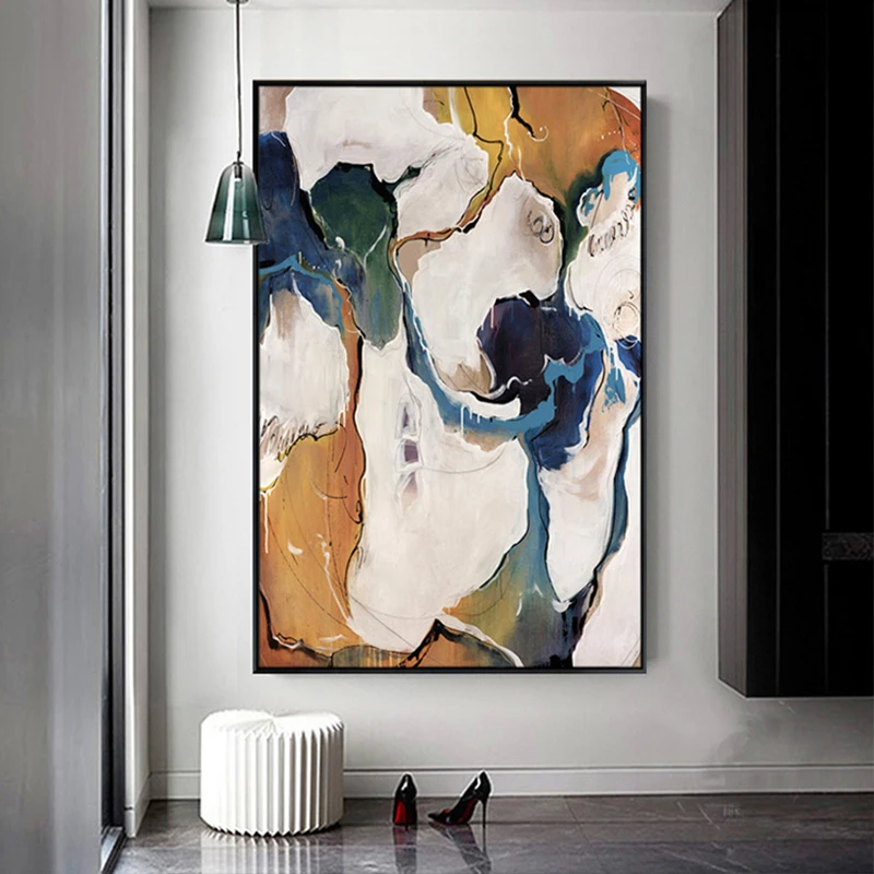 100% ручная роспись абстрактные цветы искусство картина маслом на холсте