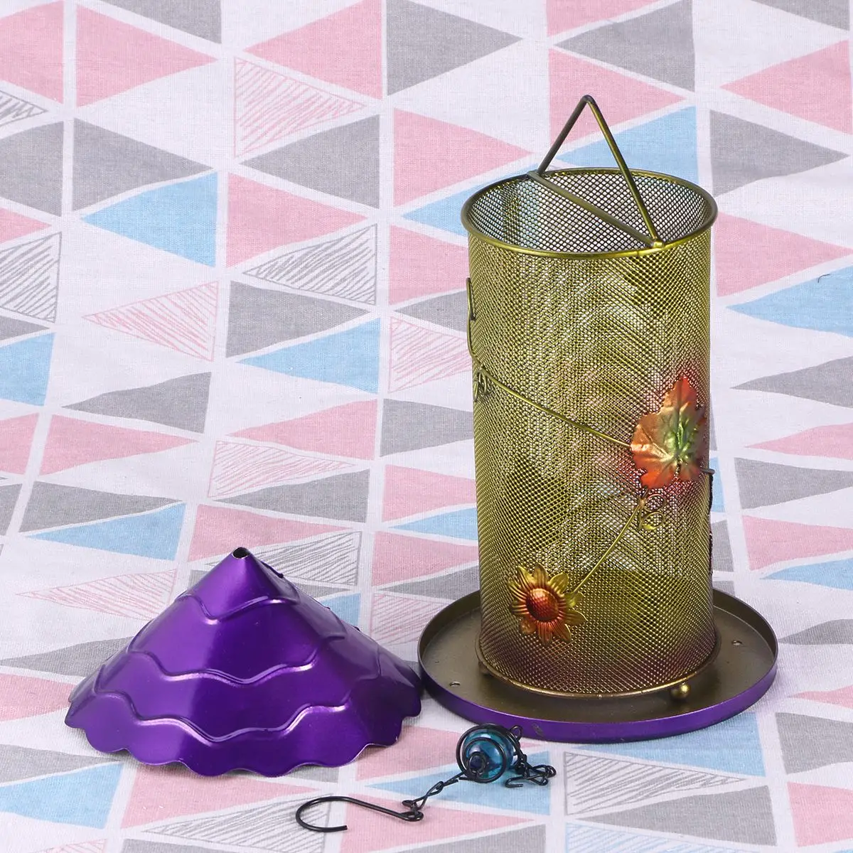 1 шт. красивая металлическая подвесная кормушка для диких птиц украшение сада и