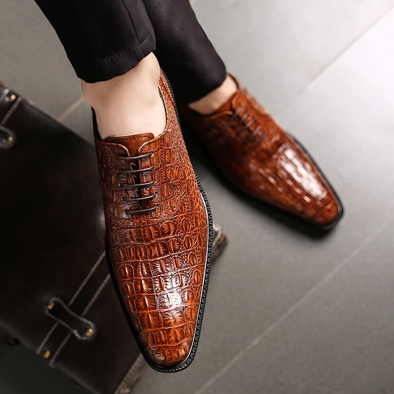 Hylouto Итальянский Модельер Формальные Мужские Ботинки Платья Натуральная Кожа