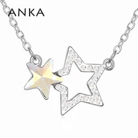 anka double star crsytal chokers necklace crystal fine polishing mirror finish main stone crystals from austria 105001