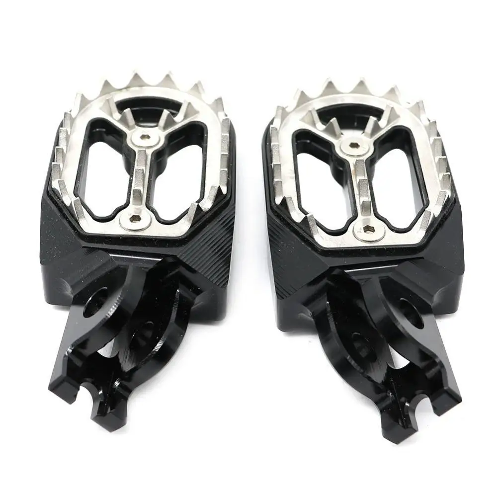 Черный CNC MX ножной Peg Dirt Bike Яма Мотокросс педаль для Honda CR125 CR250 CRF 250X CRF150R 150R 250R подставки для ног - Цвет: Черный