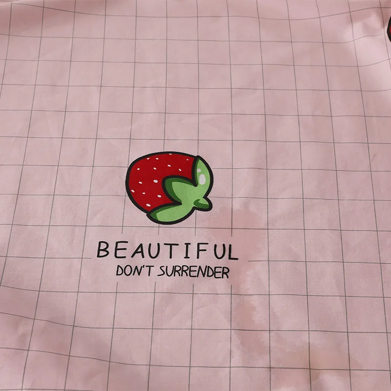 1 шт. простыня из 100% хлопка с принтом красной клубники для матраса эластичной