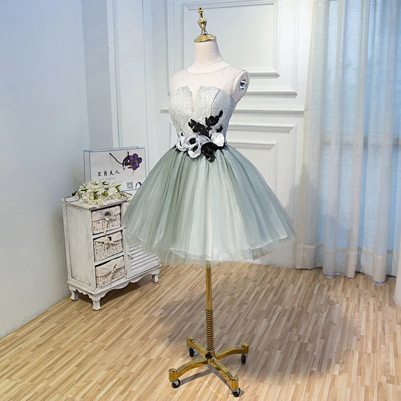 Robe De Soriee Новое роскошное коктейльное платье короткое Кружевное Цветочное без