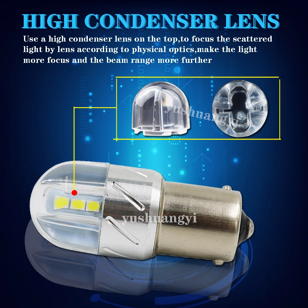 YSY 2x светодиодные T20 7443 W21/5 Вт P21W 1156 W21W 3030 6SMD 4 Автомобильный свет Led Сигнал поворота
