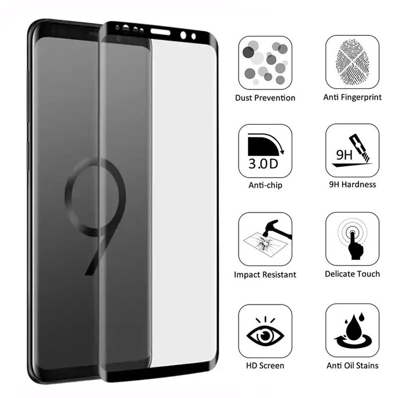 Чехол из закаленного стекла для Samsung Note 9 8 S9 S8 Plus S7 S6 Edge защитное стекло защита