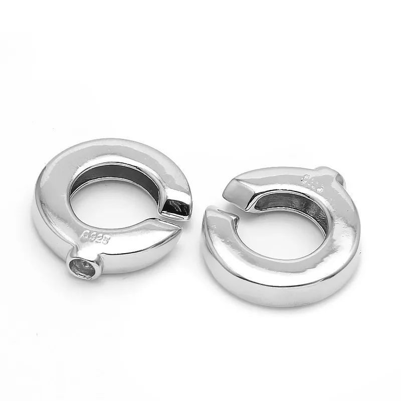 14 мм цирконий микро паве и гладкая поверхность пончики 925 застежки из