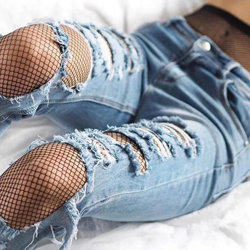 Для женщин колготки в сеточку с вырезами пикантные высокие эластичные