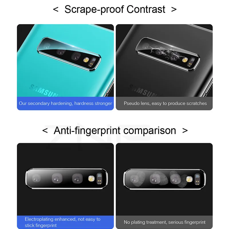ZNP 2 шт. Защитная пленка для объектива камеры samsung Galaxy S10 S9 S8 Plus S10E из закаленного стекла для samsung Note 9 8