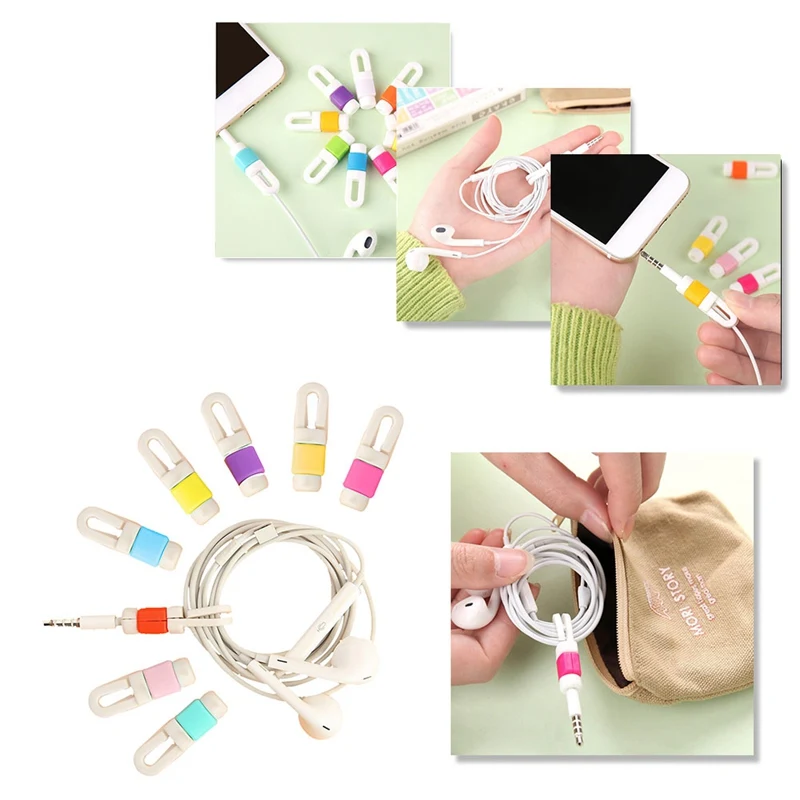 Протектор кабеля наушников для Iphone органайзер проводов защитный чехол шнура