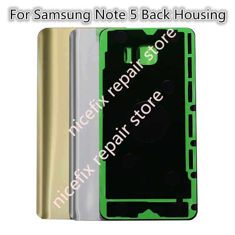 Для SAMSUNG Galaxy Note 5 N920 N920F Задняя крышка батареи Дверь стеклянная корпуса для +