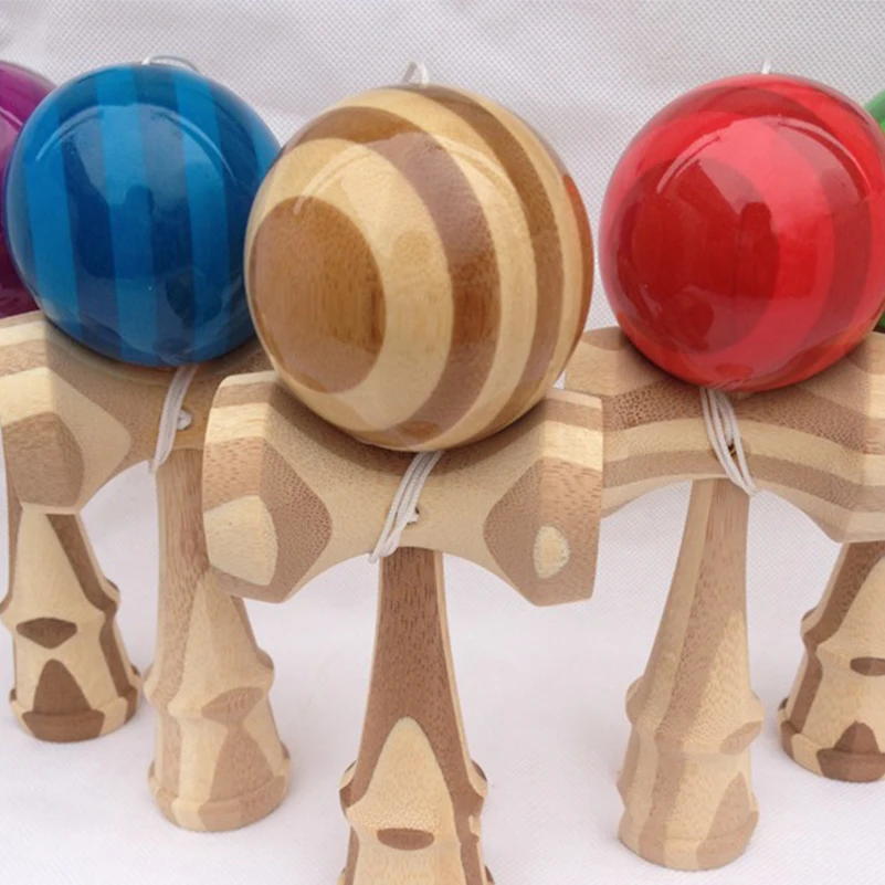 Профессиональные бамбуковые ПУ краски деревянные Kendama шары умелые Джамбо на