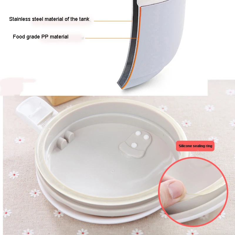 Ланч-бокс из нержавеющей стали Bento Многоцветный портативный фотобокс круглой