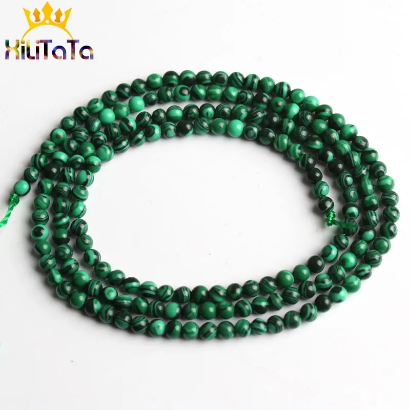 Malachite 2-3 мм натуральный камень Агаты лабрадоритовый кварц Амазонит хрустальные бусины Круглые свободные бусины для самостоятельного изготовления ювелирных изделий Браслеты - Цвет: Malachite