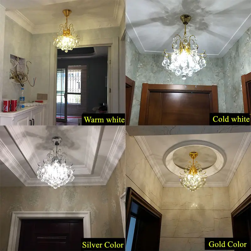 Серебро, золото, хрусталь шар светодиодный люстра люстры де cristal столовая спальня avize современный салон люстры потолок Прямая поставка