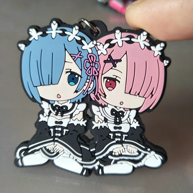 Rem Ram Re: жизнь в другом мире от нулевого аниме модель Фигурка мобильный телефон школьный резиновый брелок кулон подарок 6 см