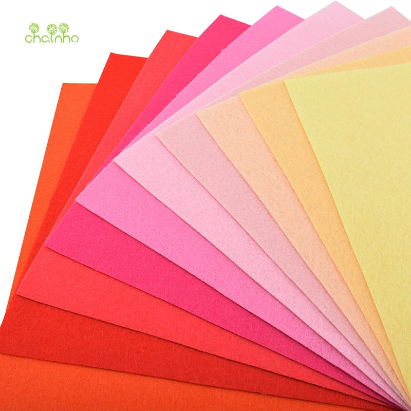 Chainho-tela de fieltro de 1mm de espesor, mezcla de 40 unids/lote, pa&ntilde;o de poli&eacute;ster no tejido/decoraci&oacute;n del hogar para coser mu&ntilde;ecas y manualidades 20x20cm/Unid-2