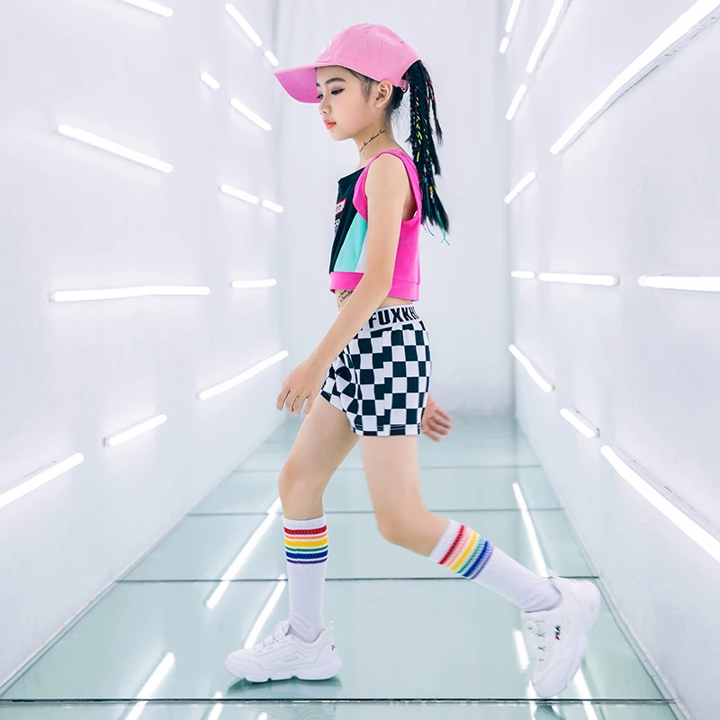 Модный джазовый танцевальный костюм для девочек летняя одежда сцены из 2