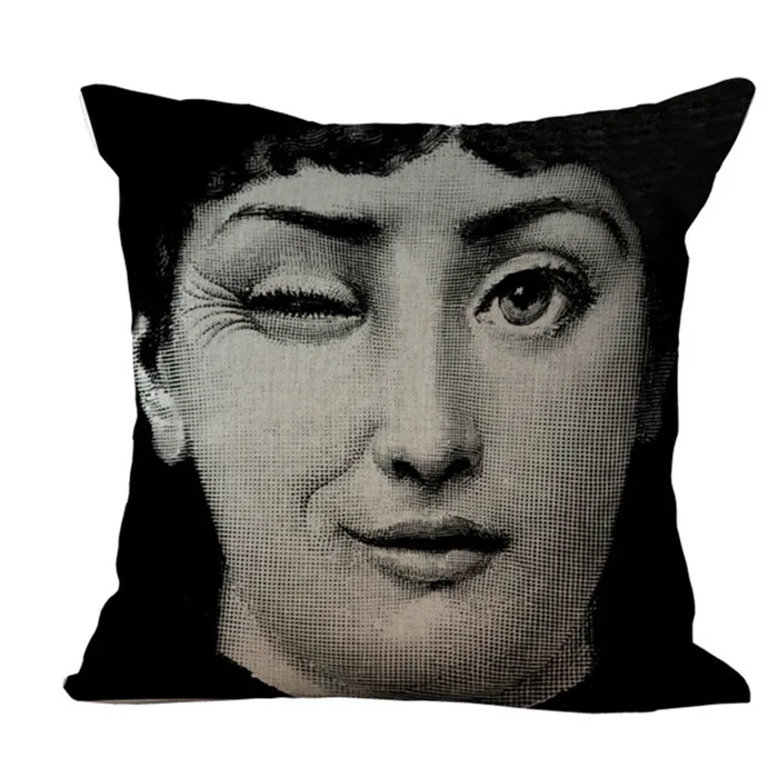 N Винтаж rosenthal Piero fornasetti Подушка Чехол Красота уход за кожей лица с принтом хлопковая льняная подушка покрытие автомобиля офис диван-Подушка Чехол домашнего декора - Цвет: N