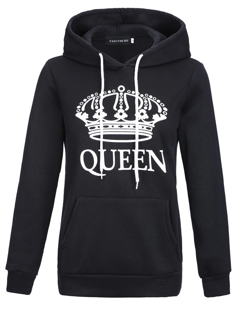 Новинка, женские и мужские толстовки с принтом King queen, толстовки с капюшоном для влюбленных пар, повседневные пуловеры, спортивные костюмы