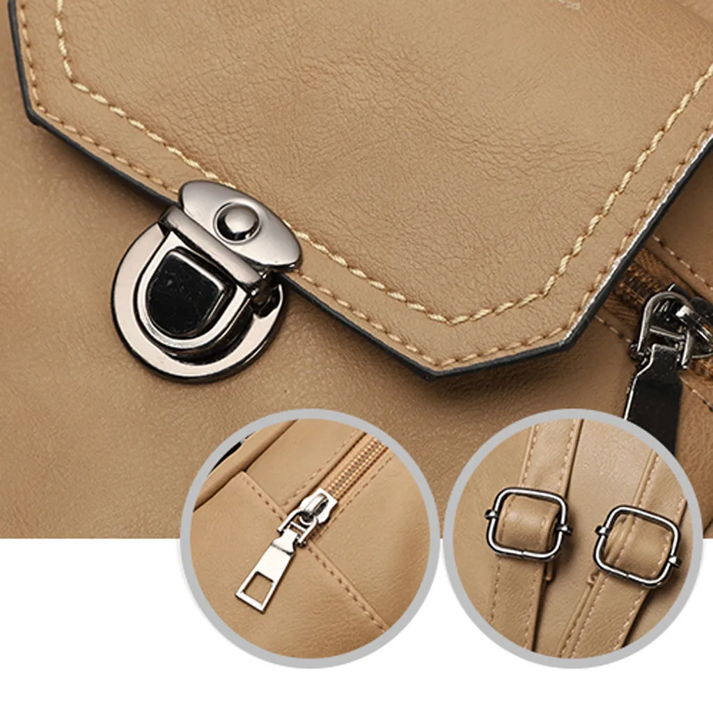 Новый популярный модный рюкзак женский кожаный для ноутбука Ретро дорожная