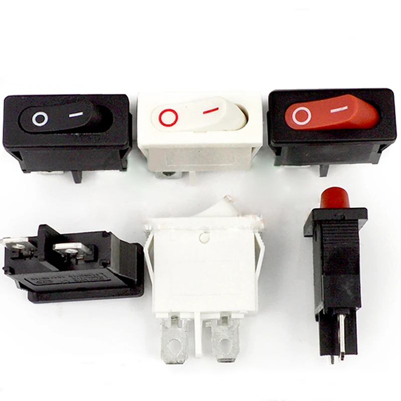 10 шт. SPST переключатель включения/выключения лодки 21x9 5 мм 2-контактный AC 6A 250V