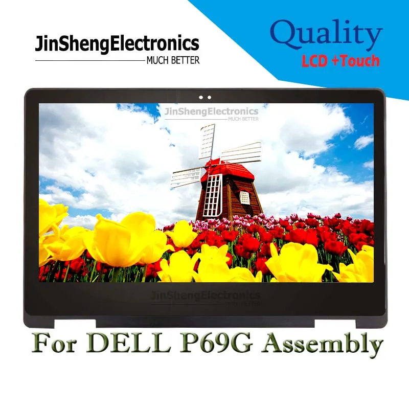 

13.3" For Dell P69G LCD Touch Screen Laptop Digitizer Display+Replacement Glass Assmebly 1920x1080